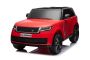 Coche eléctrico Range Rover modelo 2023, dos plazas, rojo, asientos de polipiel, radio con entrada USB, tracción trasera con suspensión, batería 12V7AH, ruedas EVA, llave de arranque, mando a distancia de 2,4 GHz, con licencia