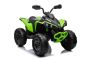 Can-am Renegade Quad Eléctrico para Niños, verde, monoplaza, suspensión delantera y trasera, luces LED, batería de 12 V, 2 motores de 35 W, ruedas blandas de EVA, reproductor MP3 con entrada USB/AUX, con licencia