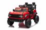 Coche eléctrico con licencia Ford Bronco con tracción en las ruedas traseras, de un solo asiento, rojo, batería de litio, alta distancia al suelo, asiento ancho, suspensión del eje trasero, control remoto de 2.4 GHz, reproductor MP3 con entrada USB, luc