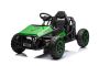 Coche eléctrico SPORT-CART 24 V, verde, ruedas blandas de EVA, asiento de cuero sintético, motor 2 x 50 W, batería de 24 V, construcción de metal macizo