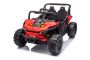 Coche eléctrico para niños UTV Small 12V, color rojo, Tracción trasera, Batería 12V, Ruedas de plástico, Asiento doble ancho para un solo niño, Mando a distancia 2,4 GHz, Reproductor MP3 con entrada USB/SD, Luces LED