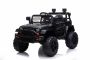 Coche eléctrico para niños OFFROAD con tracción trasera, negro, batería de 12V, chasis alto, asiento ancho, ejes suspendidos, control remoto de 2.4 GHz, reproductor de MP3 con entrada USB, luces LED