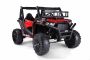 Coche eléctrico para niños UTV 24V, Rojo, dos asientos en polipiel, Mando a distancia de 2.4Ghz, 2 X 200 W Motores, freno eléctrico, luces LED, Suaves ruedas EVA con suspensión, Reproductor MP3 con USB/AUX