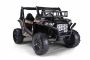 Coche eléctrico para niños UTV 24V, Negro, dos asientos en polipiel, Mando a distancia de 2.4Ghz, 2 X 200 W Motores, freno eléctrico, luces LED, Suaves ruedas EVA con suspensión, Reproductor MP3 con USB/AUX