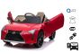 Paseo eléctrico en automóvil Lexus LC500, rojo, con licencia original, batería de 12V, puertas de apertura vertical, motor 2x, control remoto de 2.4 Ghz, suspensión, arranque suave