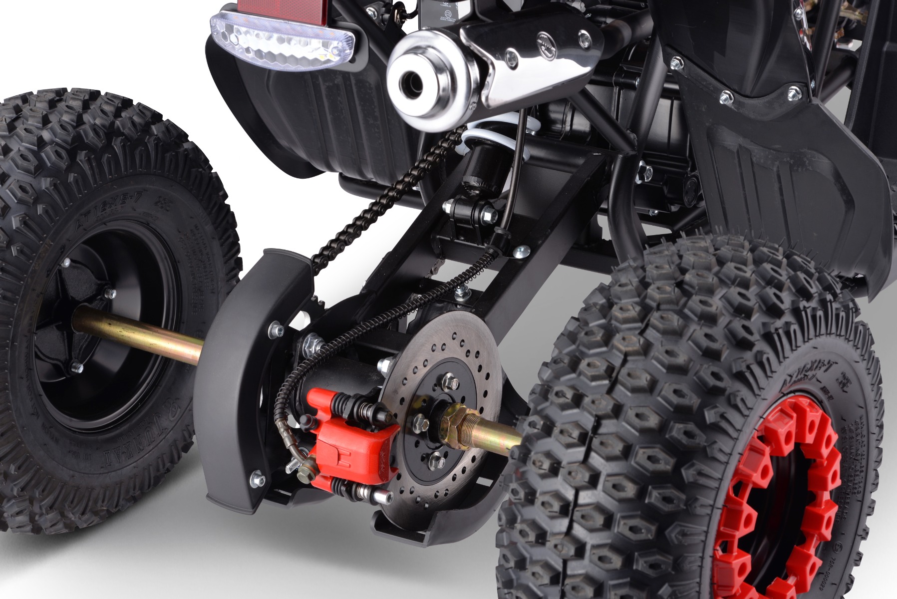 Freno de disco y protectores de cadena