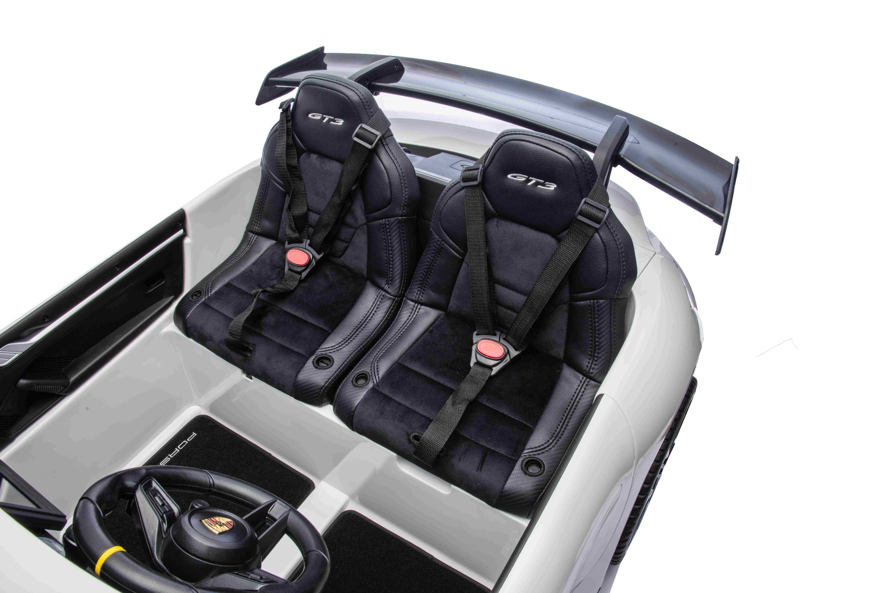 Asiento del conductor ajustable y alerón deportivo