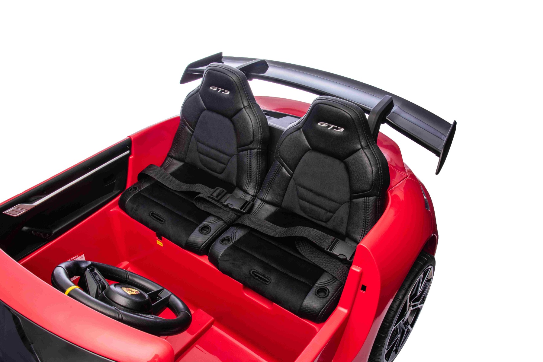 Asiento del conductor ajustable y alerón deportivo